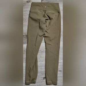 Lululemon Wunder Train High-Rise Crop | 23"Bronze Green, w/ drawstring - Size 6